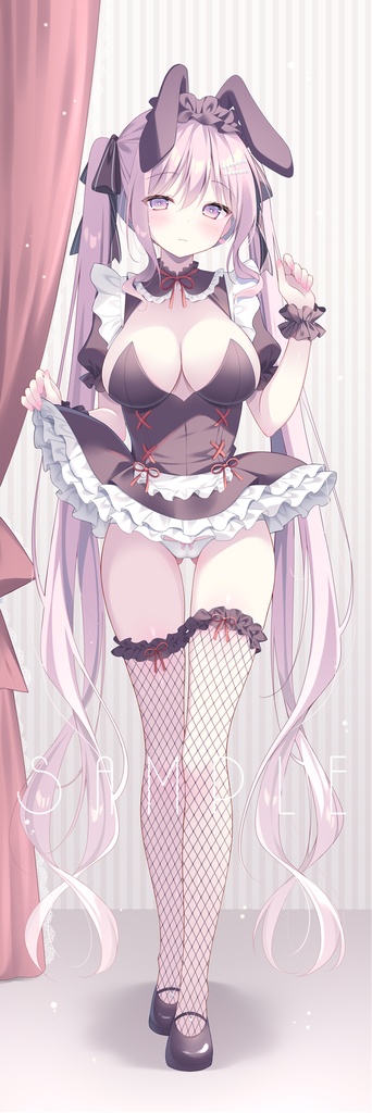 【春グッズ】双子バニーちゃん等身大タペストリー【美桜】健全ver