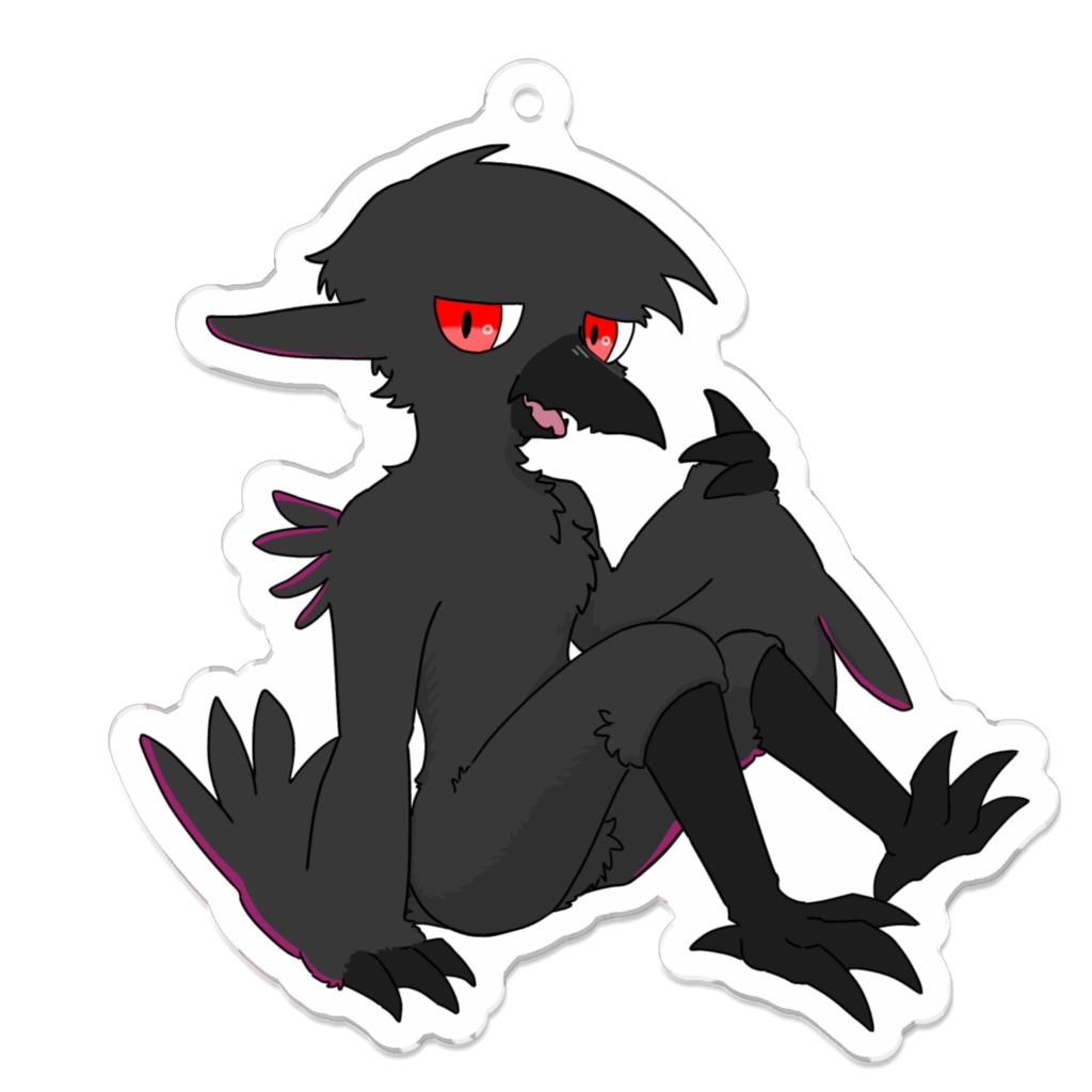 烏くんアクキー(コーティング加工ver.)