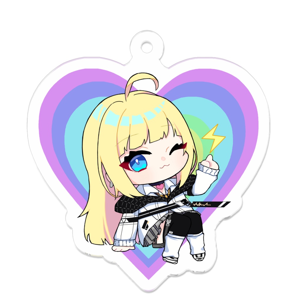 ぱもにゃむ アクリルキーホルダー(ハートありver)