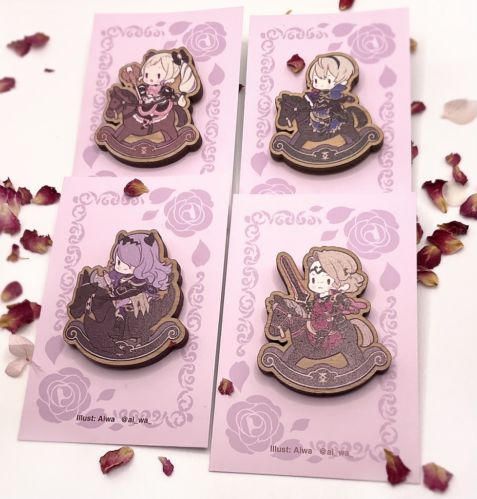 暗夜王族「木製バッジ」