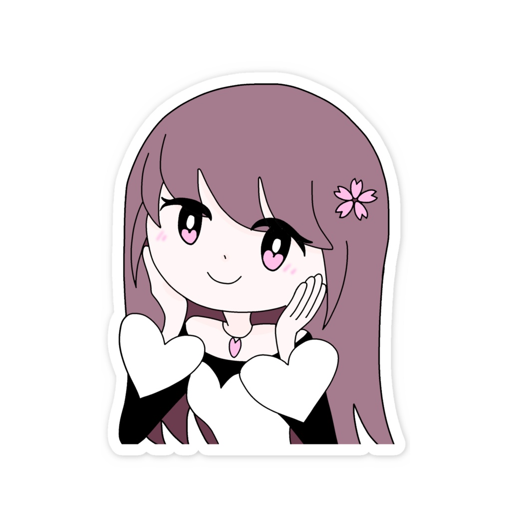 桜えみ 我儘姫 スマホステッカー 01