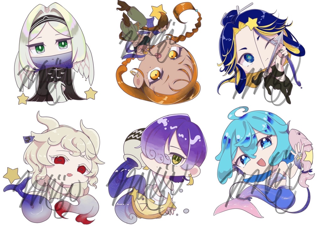 ステッカー/12星座【10〜3月】後半