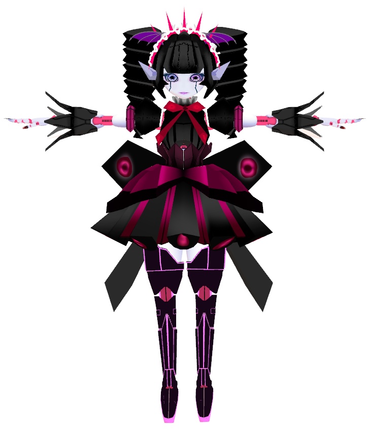 ヒナウメ対応 ロボ娘 ゴスロリドレス FBX