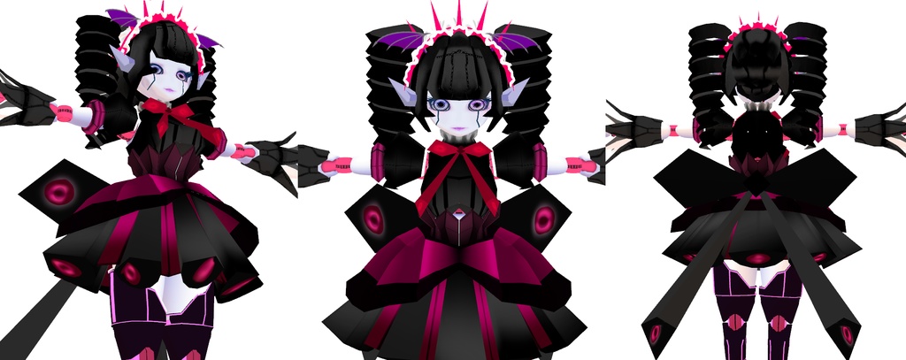 ヒナウメ対応 ロボ娘 ゴスロリドレス FBX