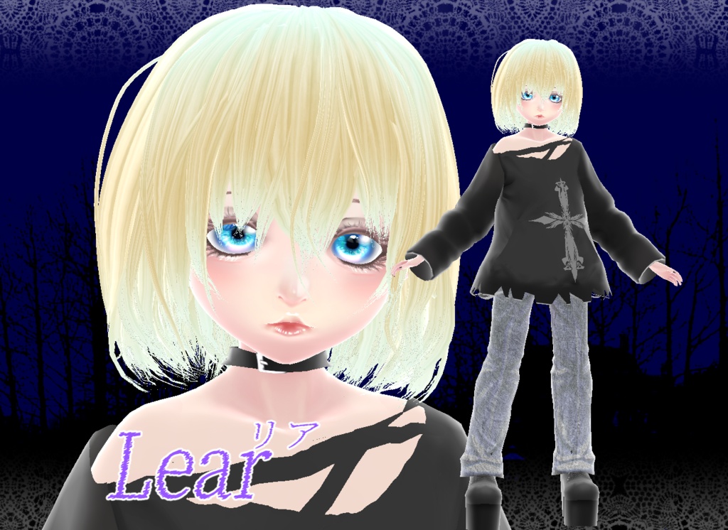 オリジナルVRMモデル「リア」