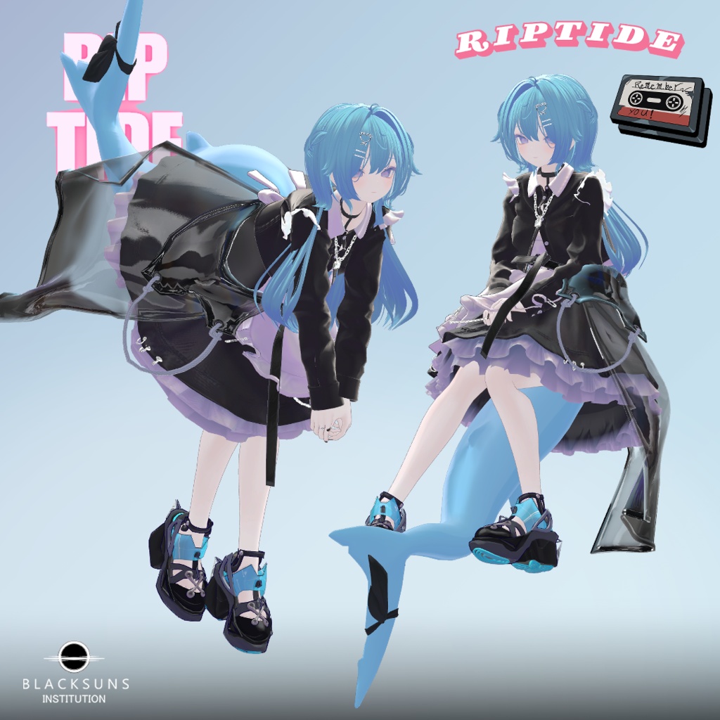 【11アバター対応スニーカー】『RIPTIDE』【VRC】#BSI