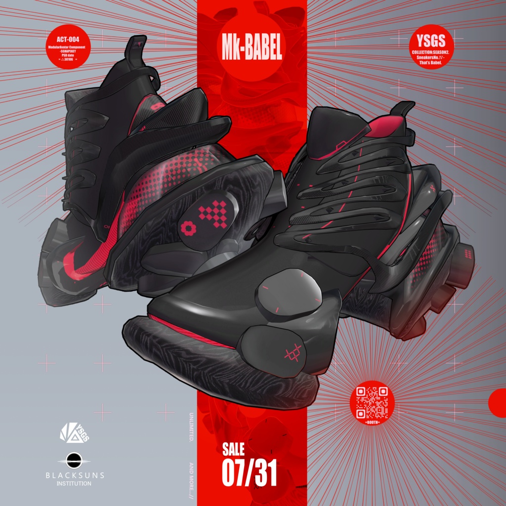 【10アバター対応スニーカー】『Mk-BABEL』【VRC】#BSI