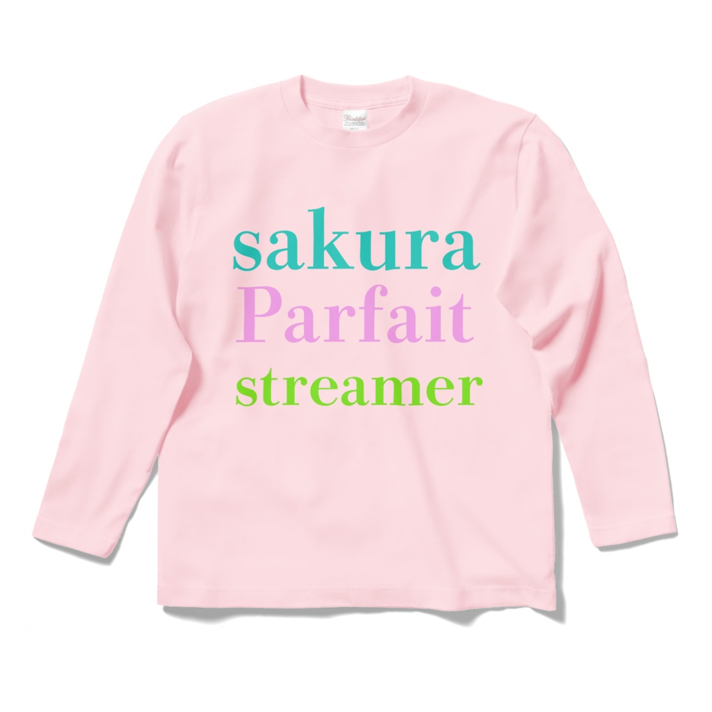 ロングスリーブTシャツピンク(文字)
