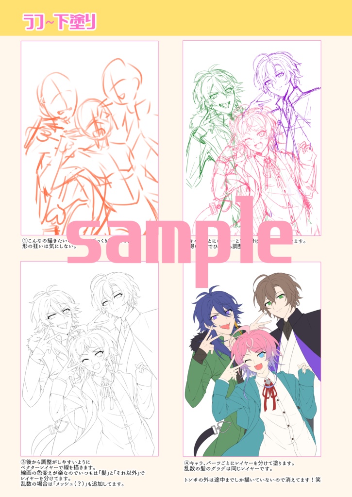 【匿名配送】イラスト&メイキング本【乱数中心】