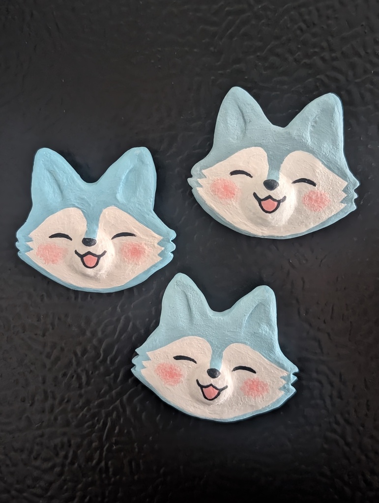 陶芸マグネット【狼のウルンくん】