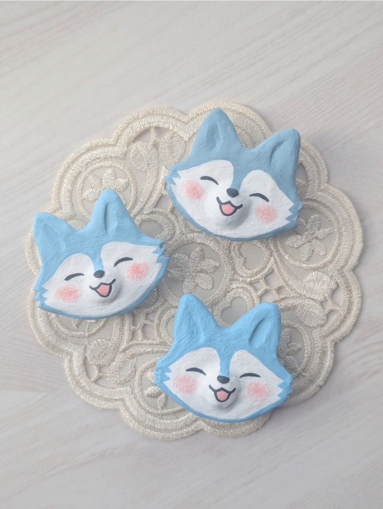 陶芸マグネット【狼のウルンくん】