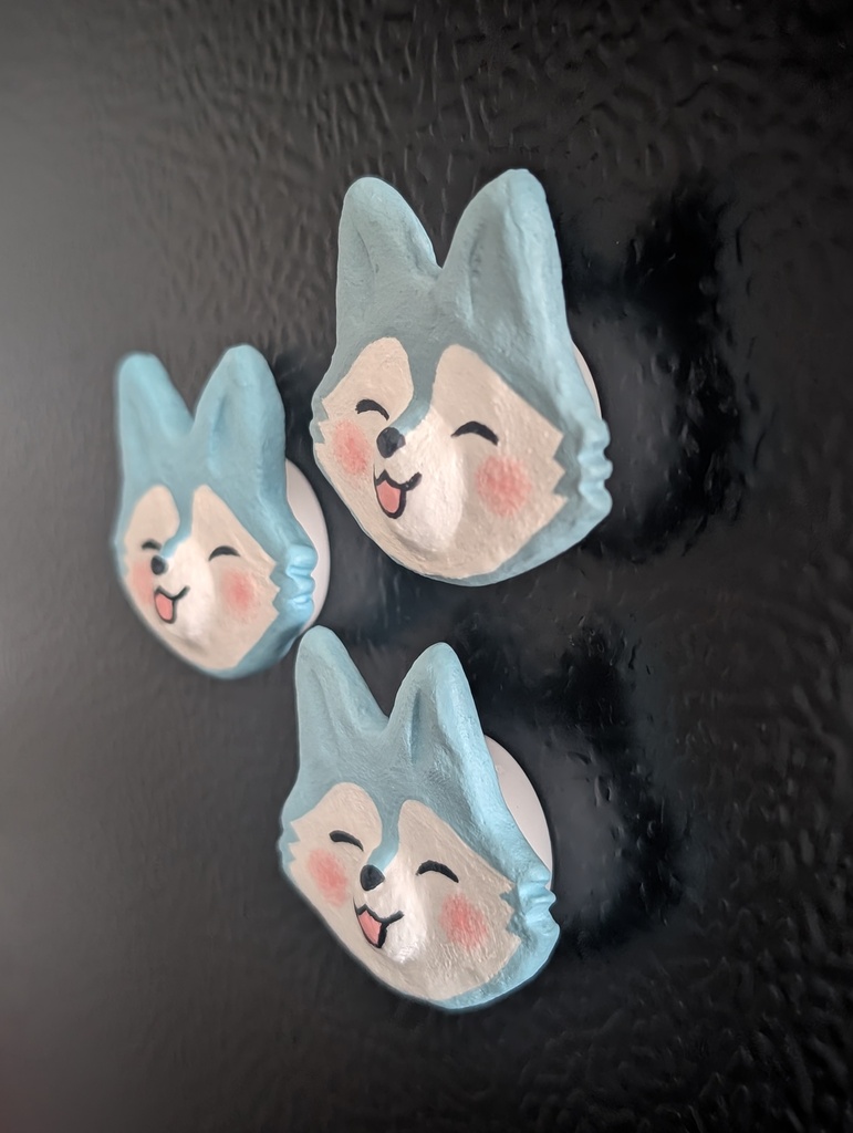 陶芸マグネット【狼のウルンくん】