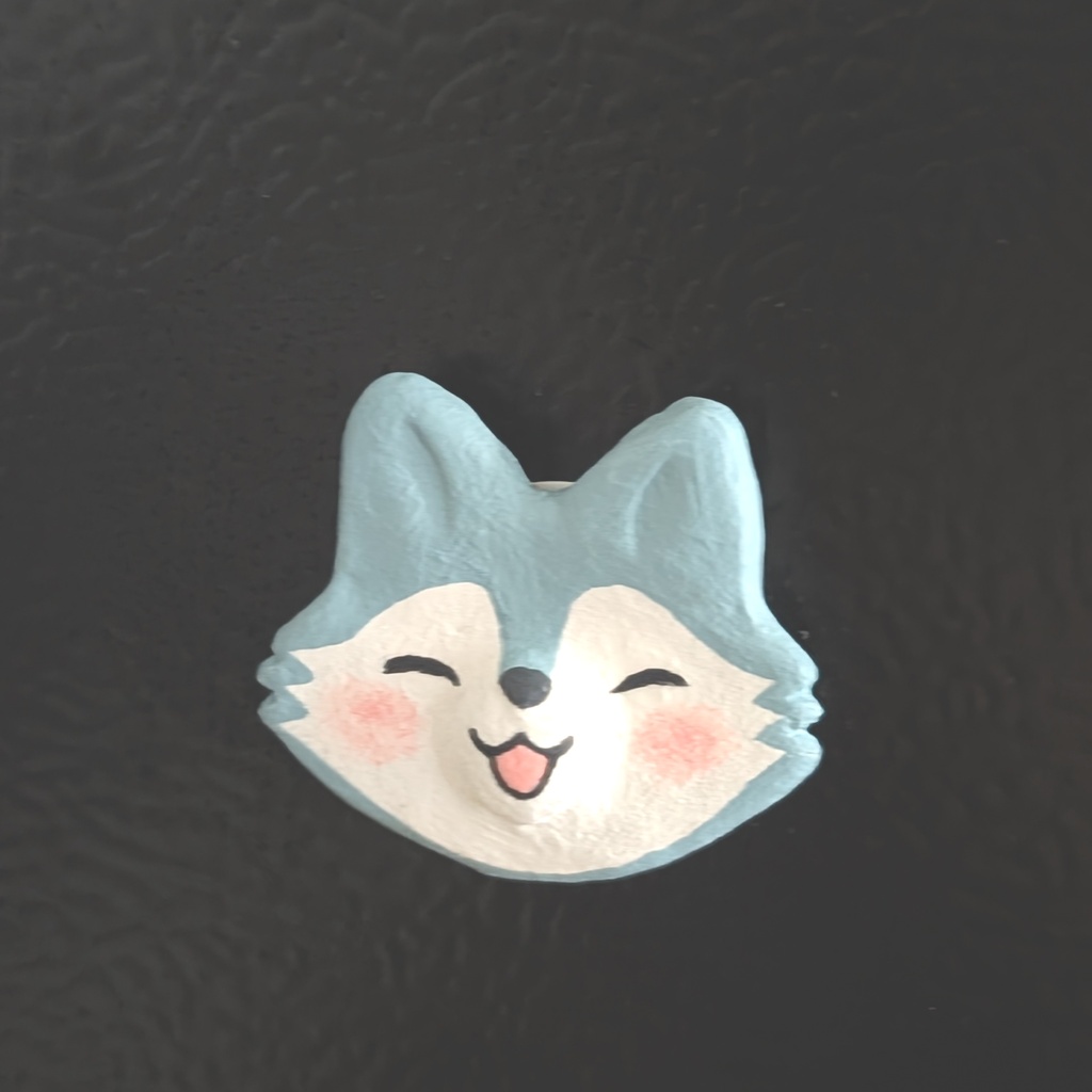 ※訳あり※ 陶芸マグネット【狼のウルンくん】