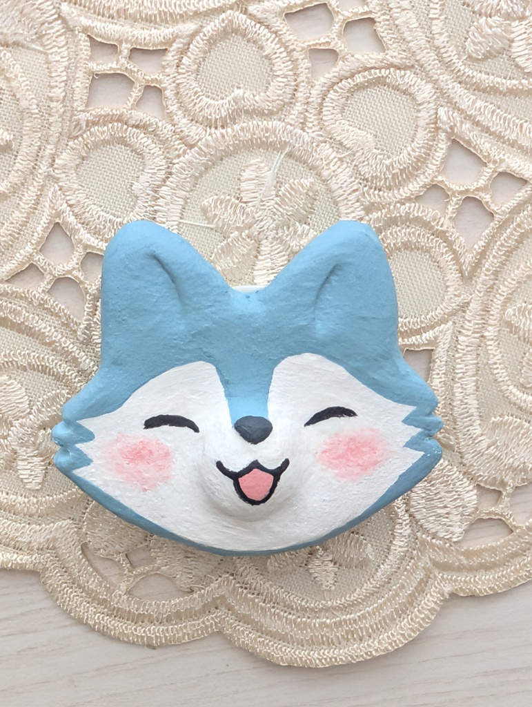 ※訳あり※ 陶芸マグネット【狼のウルンくん】