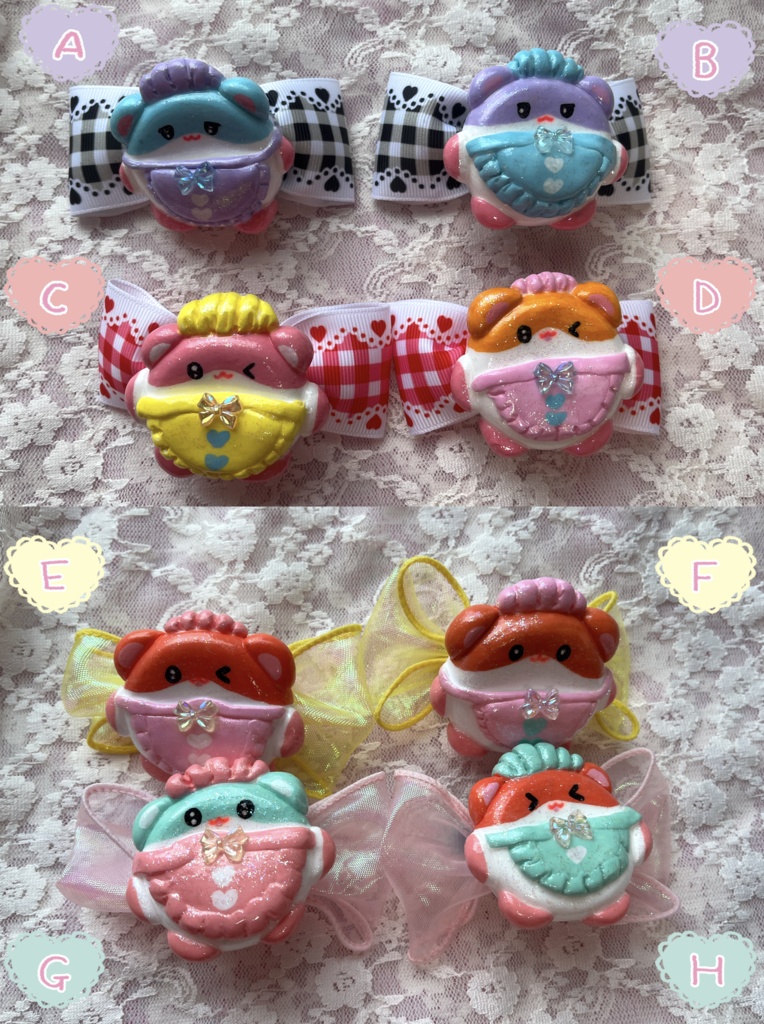 はむリボンヘアクリップ〜メイドver.〜