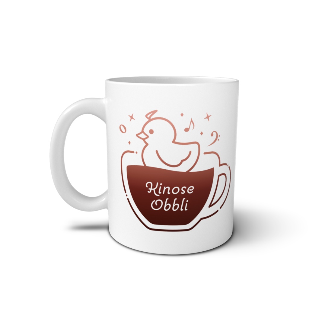 黄ノ瀬オブリ/ロゴ入りマグカップ(Brown)