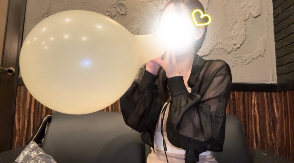 パーティーバルーン膨らまし割り🎈