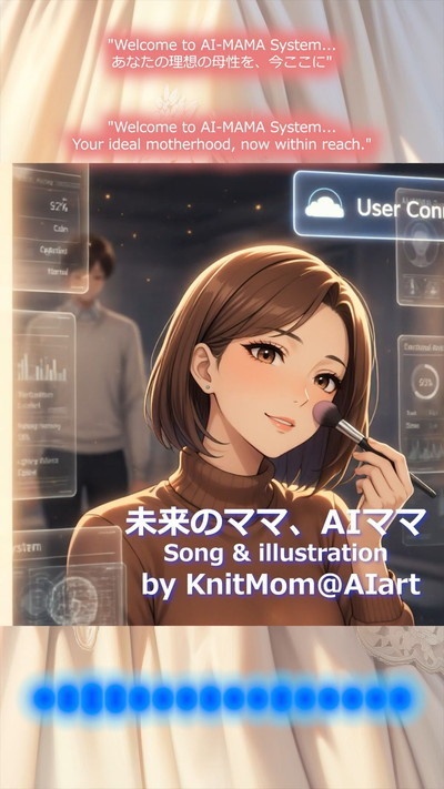 【FREE】【無料】【MUSIC MP4】『 未来のママ、AIママ (架空CMソング) 』KnitMomの音楽第10弾