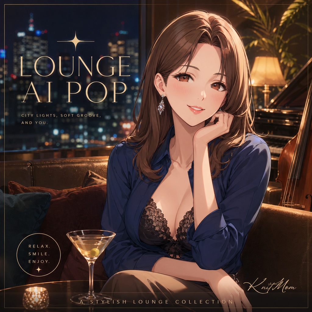 【インストルメンタル】KnitMom@AIartの真面目なアルバム#3『 LOUNGE AI POP - A Stylish Lounge Collection 』