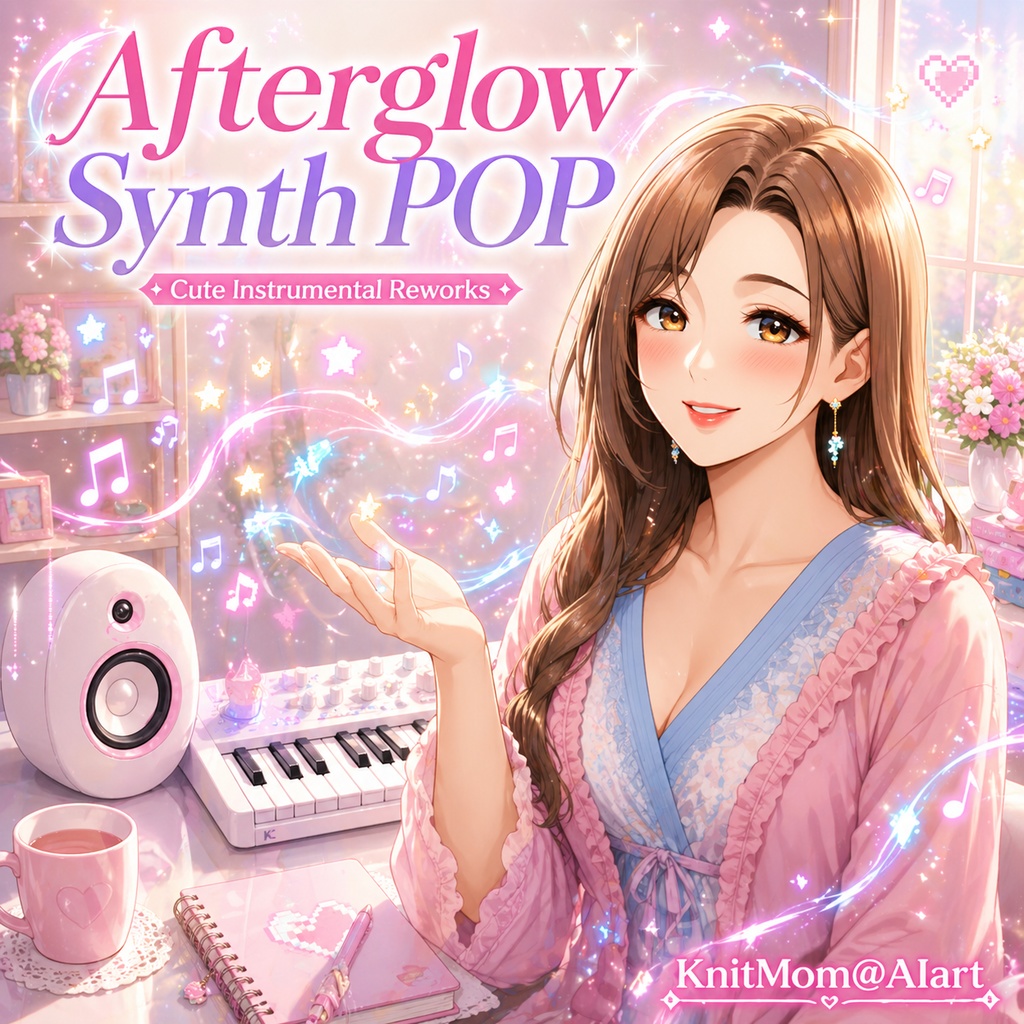 【KnitMom@AIart ミュージック 基本セット】～Afterglow Synth POP～