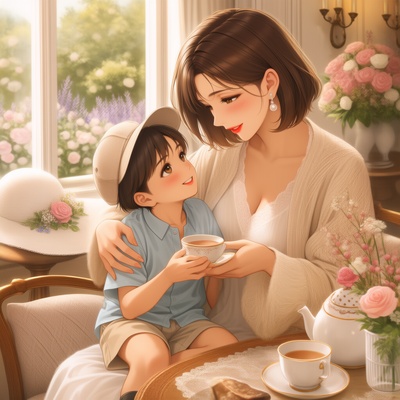 【PDF,mp4】KnitMom@AIart 音楽付きイラスト集『Garden of Bloom』
