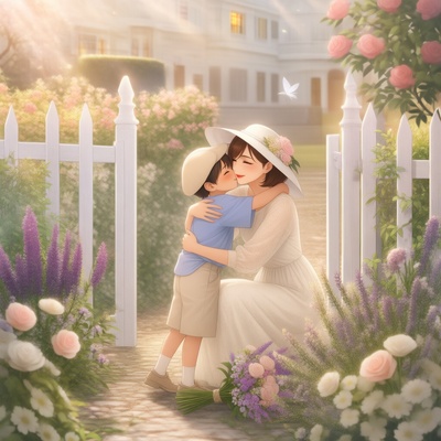 【PDF,mp4】KnitMom@AIart 音楽付きイラスト集『Garden of Bloom』