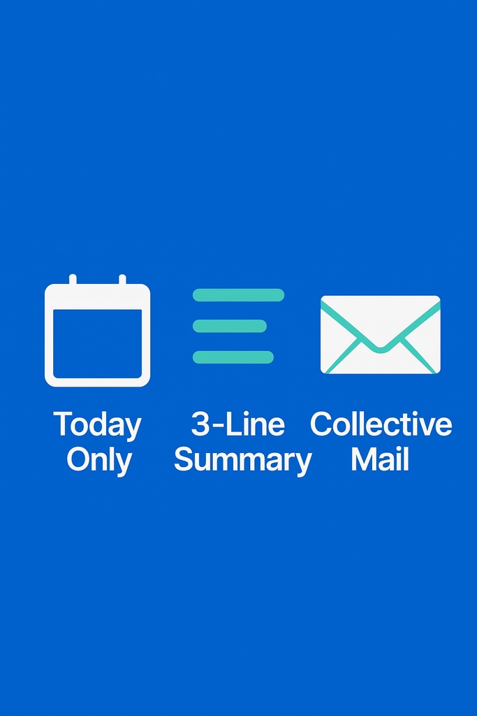 Gmail Digest 3　「今日の受信、3行で把握。」