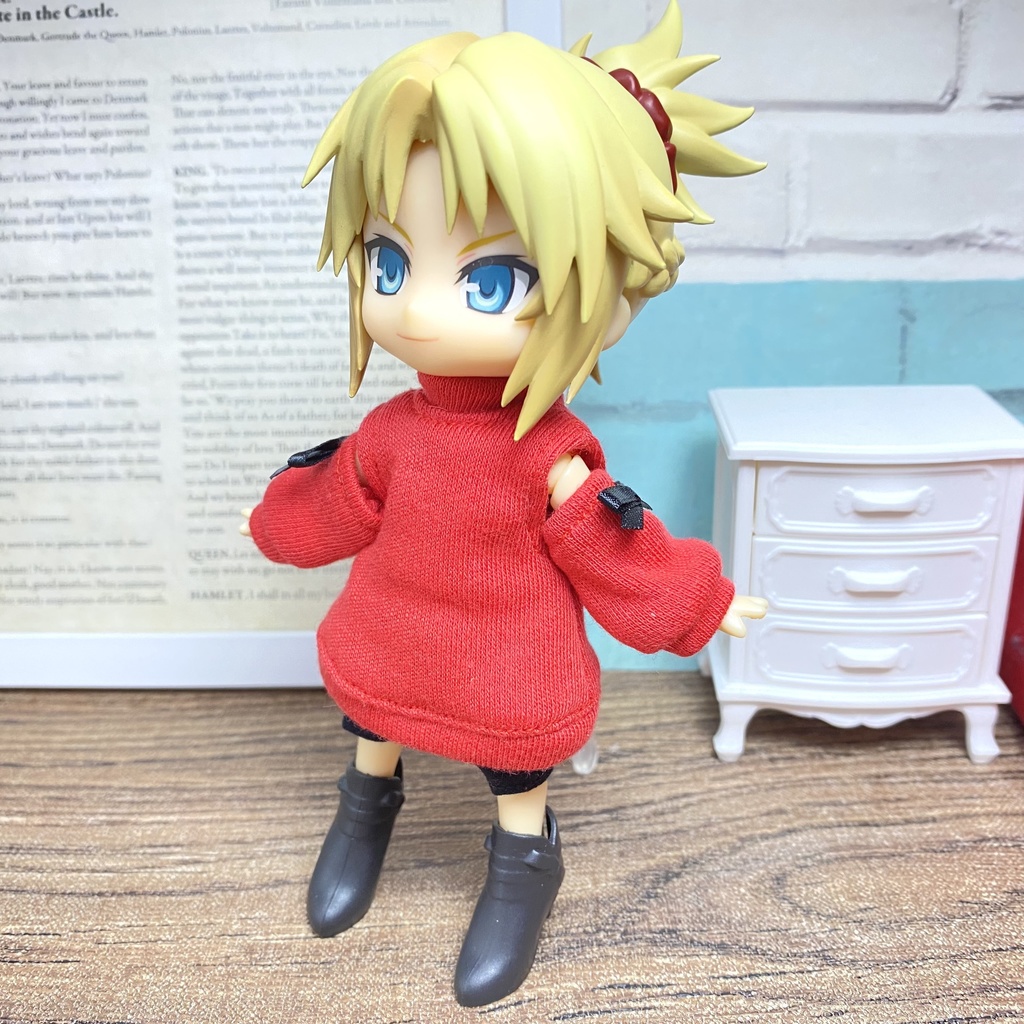 肩出しニットワンピース&短ズボン