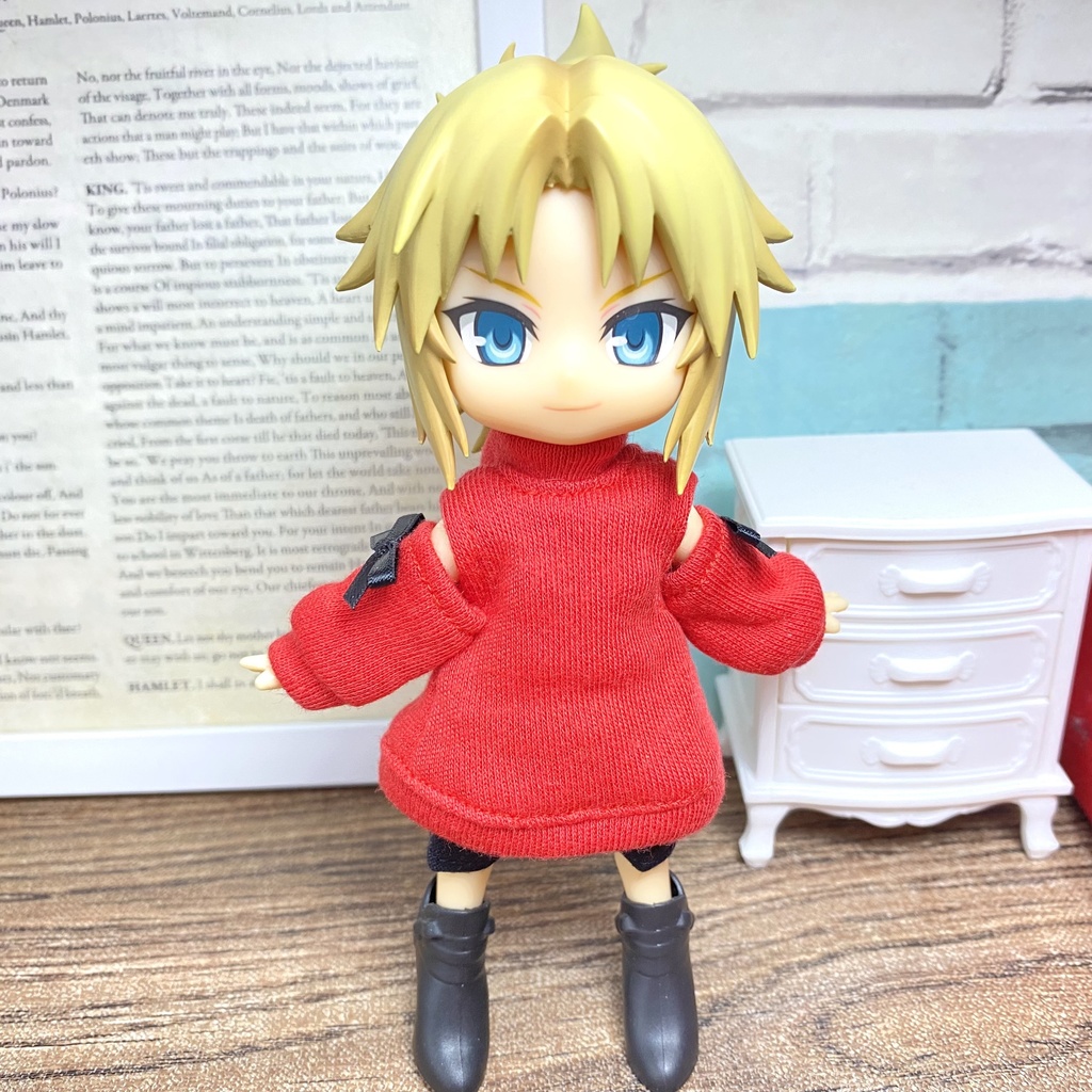 肩出しニットワンピース&短ズボン