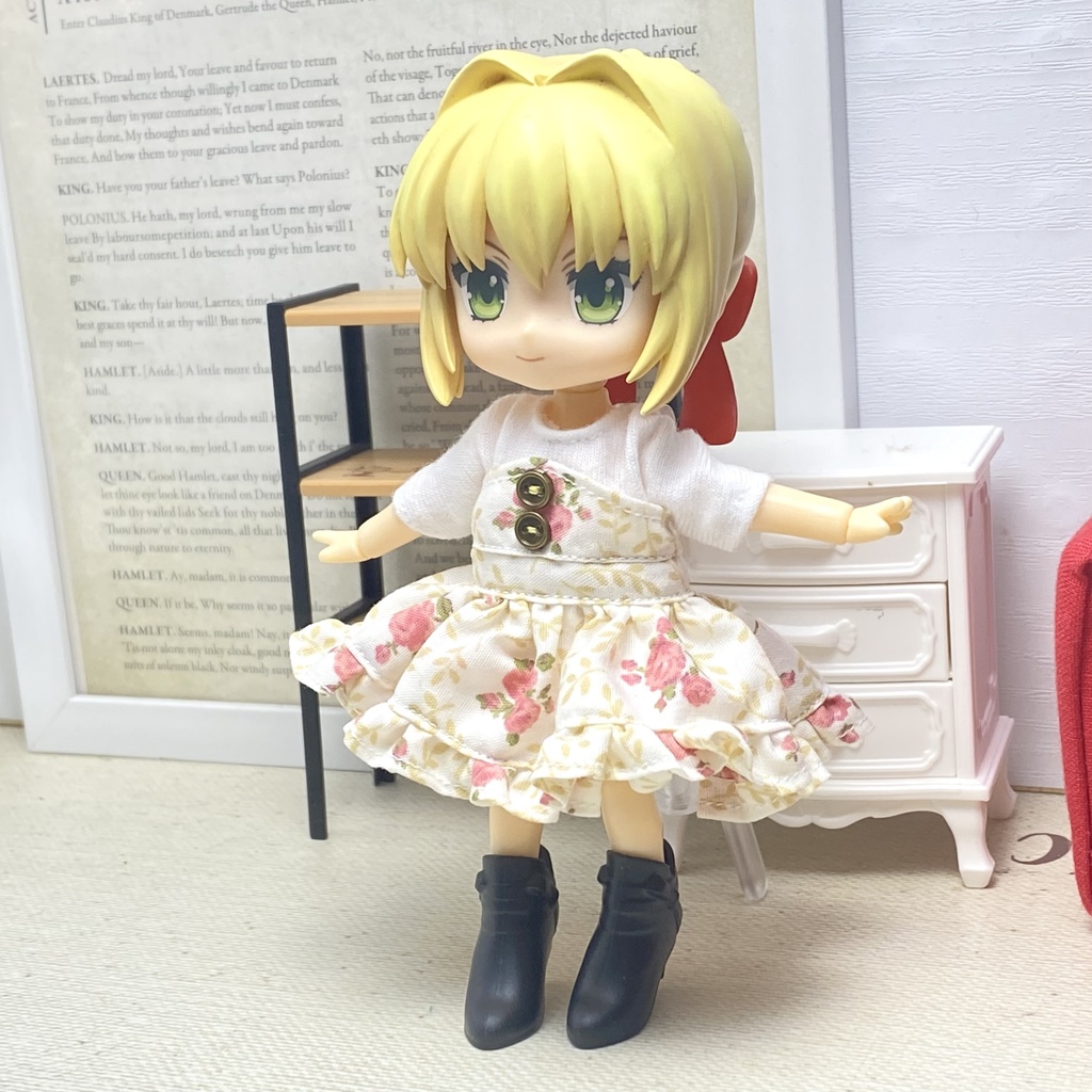 Tシャツ&ベアトップワンピース(薔薇イエロー)