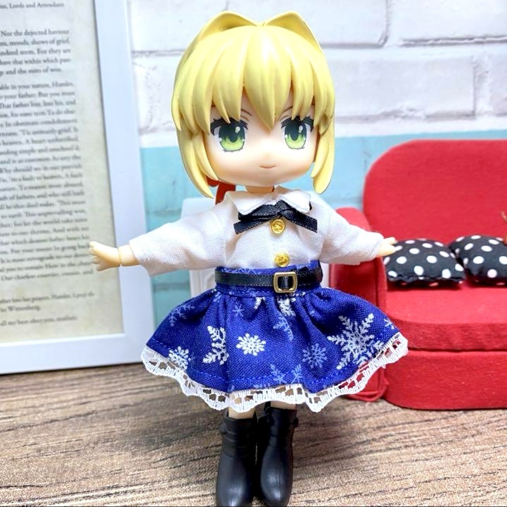 シャツ&スカートセット(雪青)