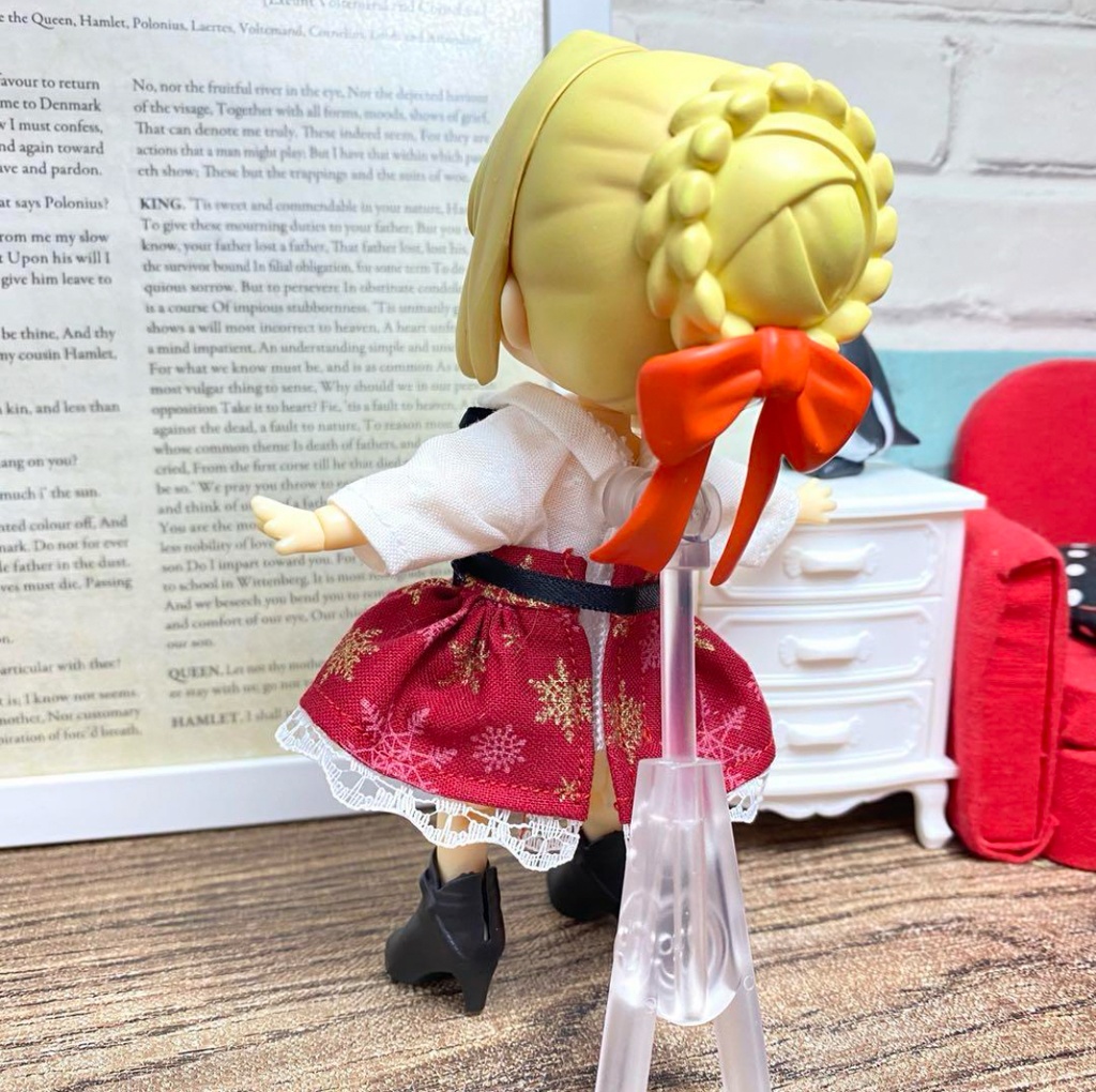 シャツ&スカート(雪赤)セット