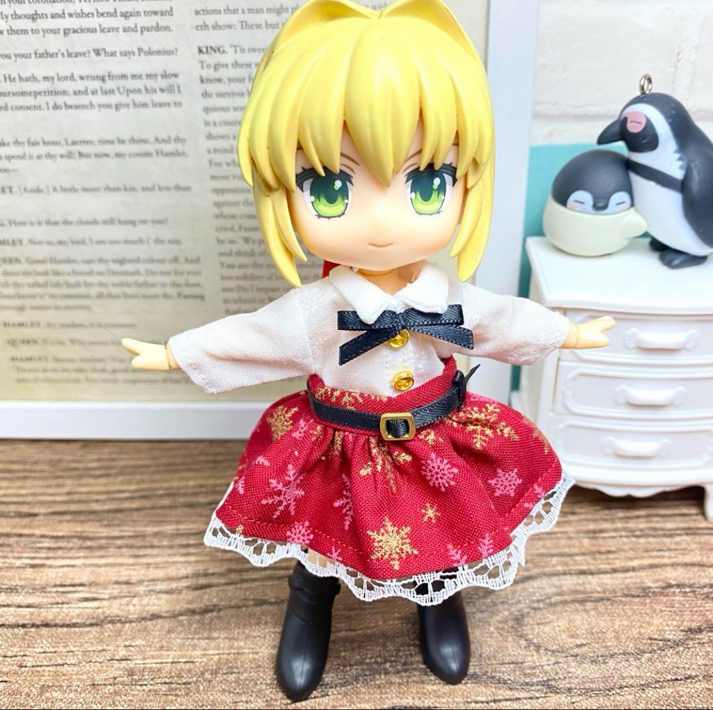 シャツ&スカート(雪赤)セット