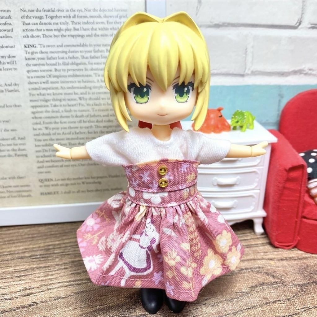 Tシャツ&ベアトップワンピース(ピンクアリス)セット