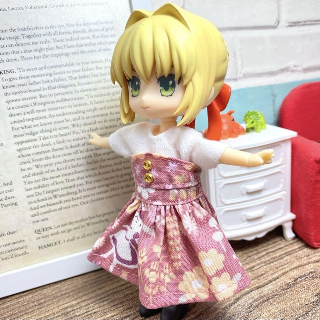 Tシャツ&ベアトップワンピース(ピンクアリス)セット