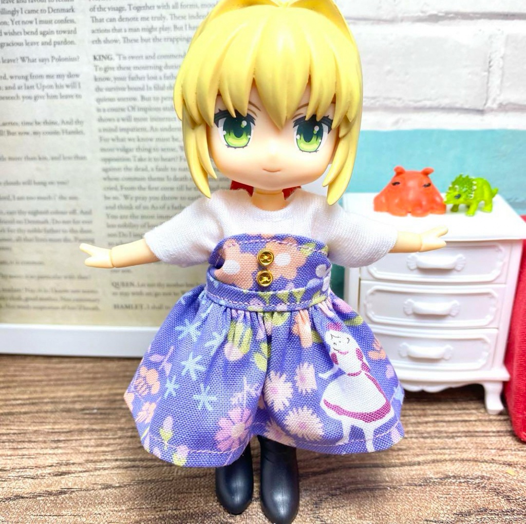 Tシャツ&ベアトップワンピース(青アリス)セット