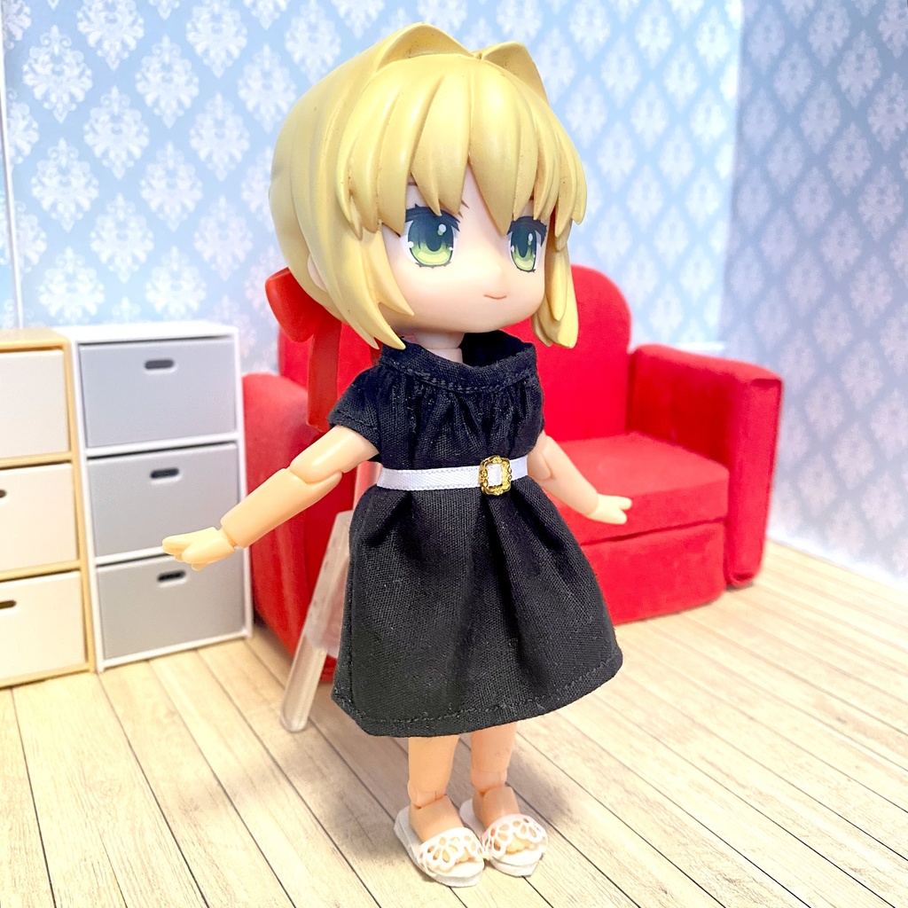 ドレープワンピース(黒）