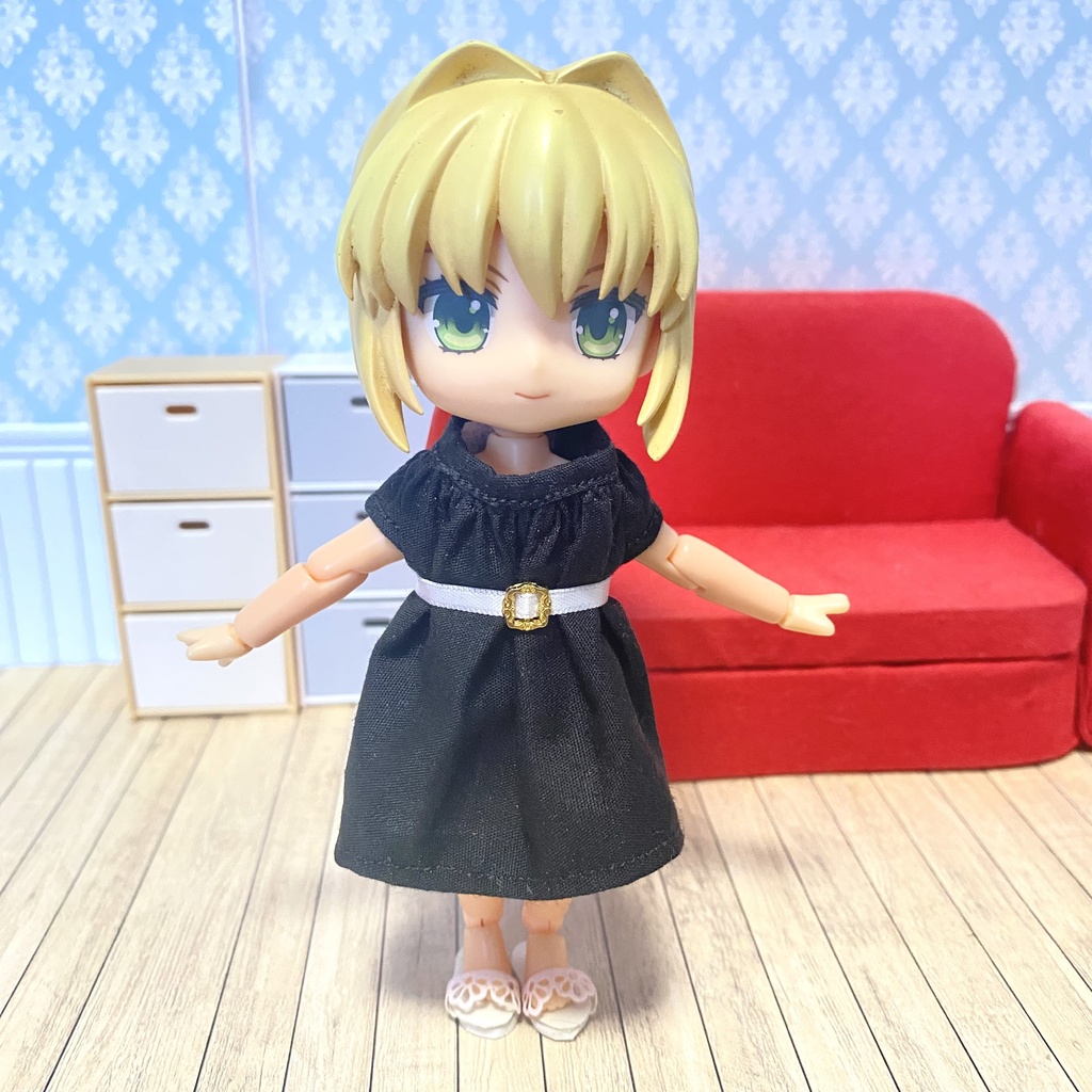 ドレープワンピース(黒)