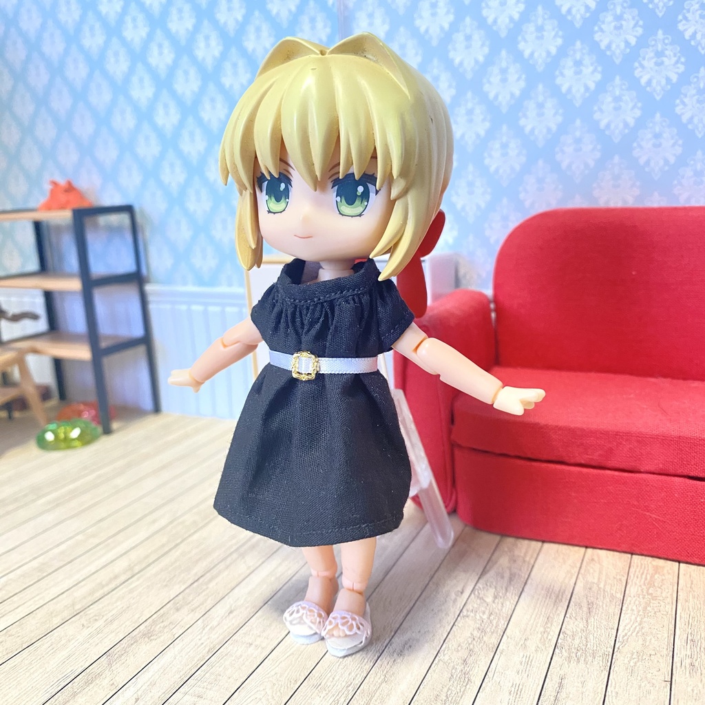 ドレープワンピース(黒)