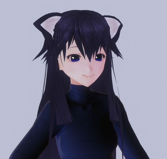 vroid studio female character,dark blue girl vroid studioの女性キャラクター、ダークブルーの女の子