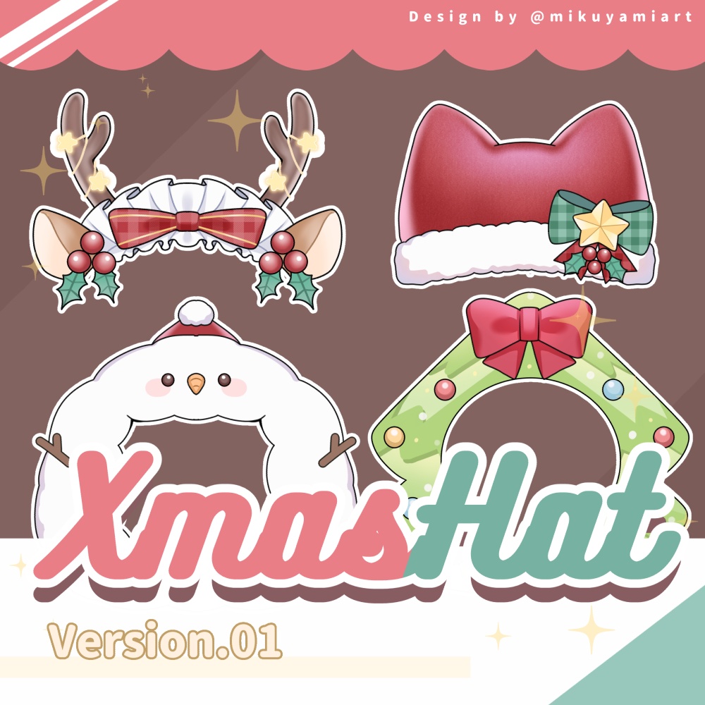 【Vtuberさん向け】Xmas Hat ver.1 🎄💫