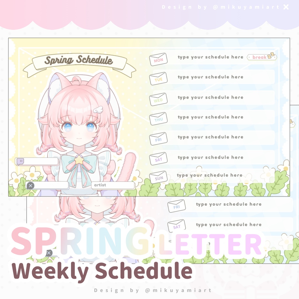 【Vtuberさん向け】 Spring Letter Schedule 💫