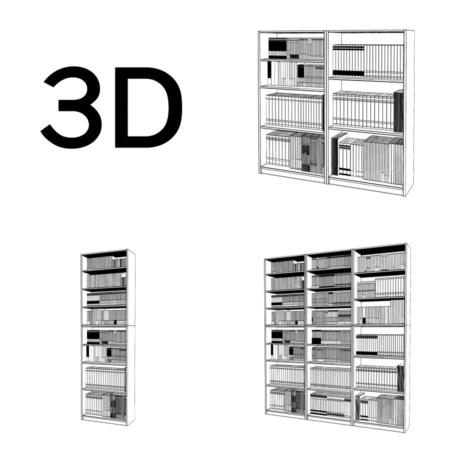 3dモデル シンプルな本棚 小物 Cg Gadget Booth