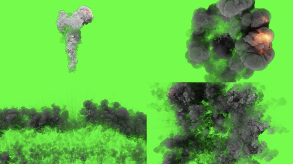 重ねるだけで大爆発|爆炎・爆煙エフェクト【クロマキー・加算合成OK】