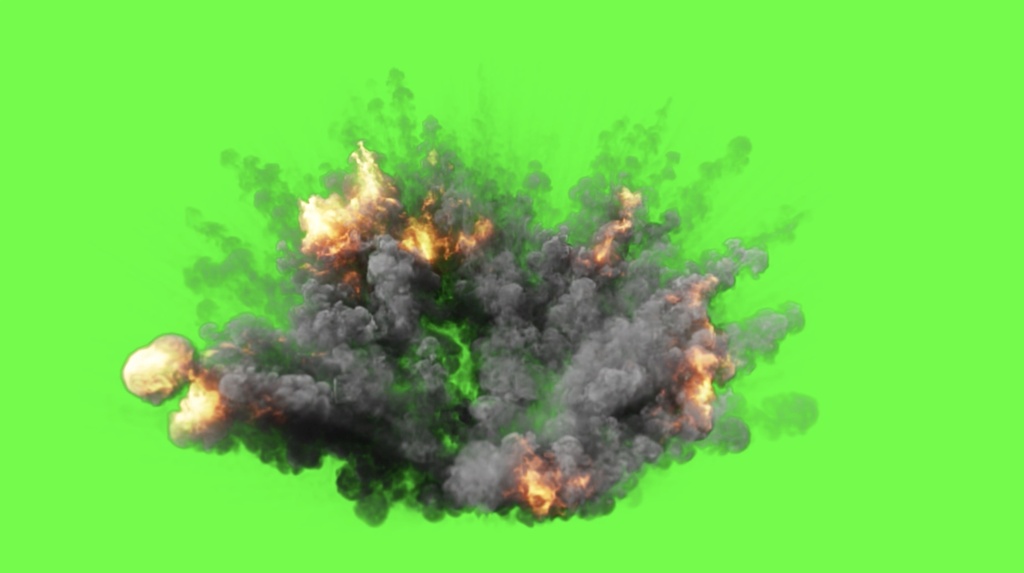 【4種セット】爆発・爆煙 エフェクト素材 グリーンバック ループ動画 フルHD 1920x1080 mp4｜クロマキー合成/戦闘・破壊演出