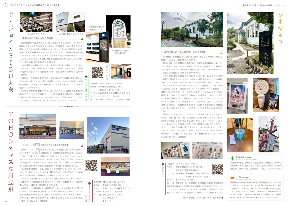 東西南北のトラペジウム映画館ガイド