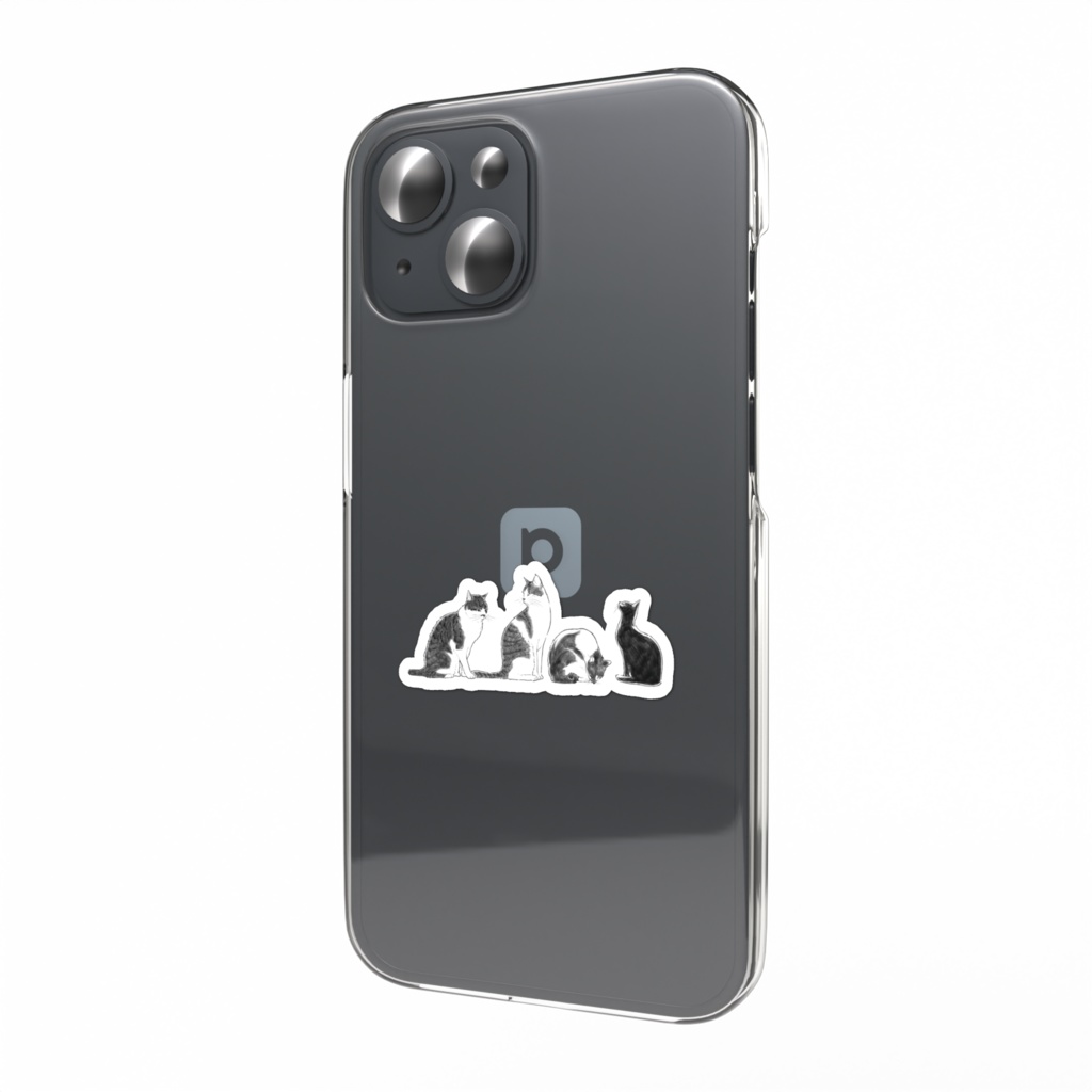 スマホ猫ステッカー