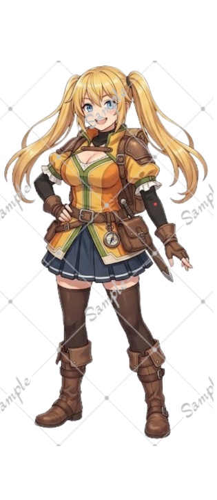 TRPGの立ち絵 金髪元気っ娘
