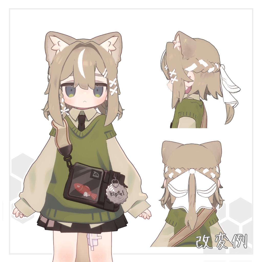 【キプフェル対応】ツートン・ハーフアップ【MA対応】