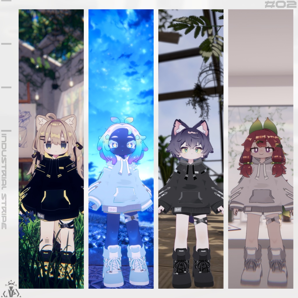 【まめふれんず対応】インダストリアル・ストライプ